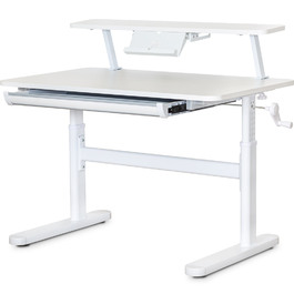Дитячий стіл Evo-Kids TH-210 з полицею S50 XL White (арт.TH-210 W + BD-S50 XL)
