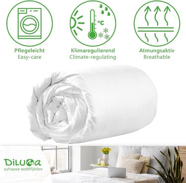 Комплект ліжок DILUMA з 4 предметів Comfort 2 шт. пухова ковдра 135x200см, 2 шт. подушка 80x80см, OekoTex 100, Downpass.