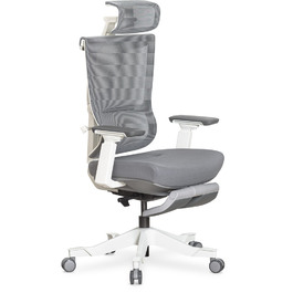 Крісло Mealux S6 Air Fabric Grey White (арт. HF-S6 F/GW)