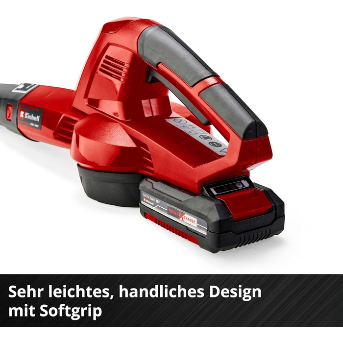 Акумуляторний повітродув Einhell GC-CL 18 Li E Kit Power X-Change (18 В, 210 км/год, регулювання швидкості, Softgrip, акумулятор 2.0 Ач + зарядний пристрій)