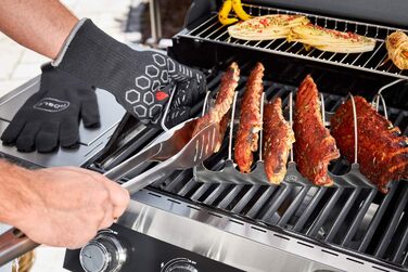 Набір для приготування бургерів RÖSLE 3 шт. з пресом, вагою та лопаткою, нержавіюча сталь 18/10, чавун з емалевим покриттям