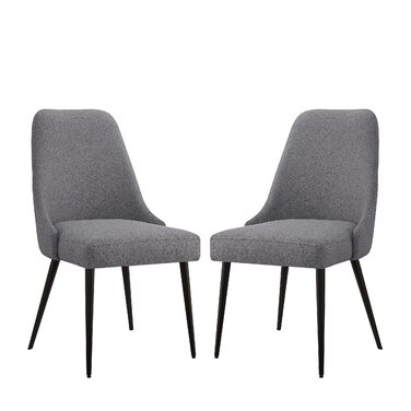 Набір кухонних стільців Ball & Cast (2 шт.), сірий колір, сучасний дизайн, металеві ніжки