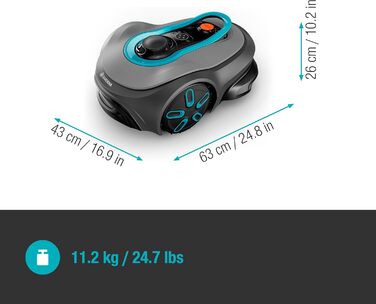 Робот-газонокосачка Gardena Smart Sileno Free Set 600 м²: LONA Intelligence, обрізка по краях, без кабелю, тиха робота, керування через додаток (19921-20)
