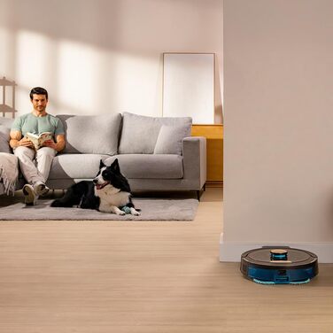 Робот-пилосос та робот-мийник Cecotec Conga M100 з ШІ та керуванням через додаток. Потужність всмоктування 20000Pa, штучний інтелект, силіконова щітка Anti-Tangle, обертові мопи, автономність до 220 м²