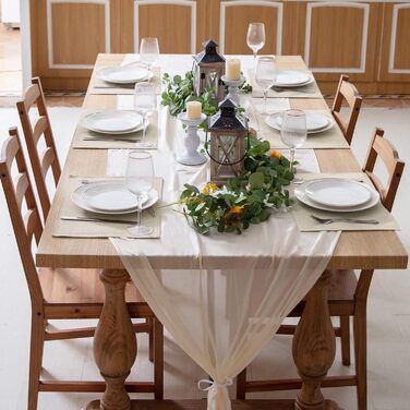 Тканинні серветки на стіл Rinpon, 8 шт., льон, для кухні, машинного прання, стійкі до тепла, без складок, товстий поліестер, бежеві