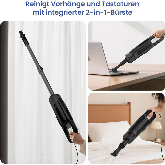 Версолайф C8PRO - пилосос з кабелем, 30000Pa/600W, 6-в-1, для твердих поверхонь, килимів та шерсті тварин, чорний