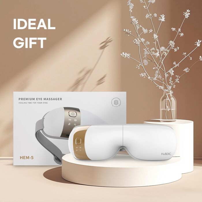 Масажер для очей HubiCare з підігрівом та вібрацією: для зняття втоми, мігрені та темних кіл під очима