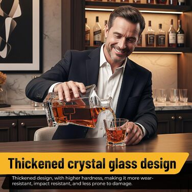 Набір віскі: декантик 800 мл, 2 келихи, 8 каменів. Подарунковий набір віскі для чоловіків