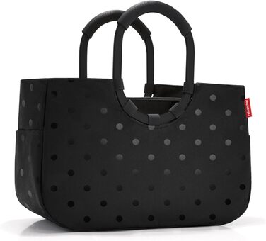 Сумка Reisenthel Loopshopper з відділеннями з перероблених PET-пляшок, чорна глянцева (M)