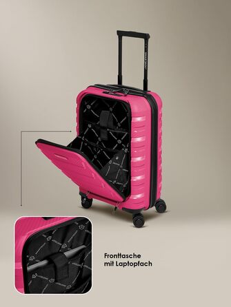 Набір валіз Smartbox Hartschalen 3-в-1: розширювані, з TSA-замком, з відділенням для ноутбука (рожевий)