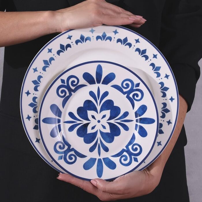 Набір посуду Karaca Zeher з 24 предметів, столовий сервіз на 6 персон, тарілка для торта, гарантія мотивів, унікальний дизайн, здоровий та натуральний
