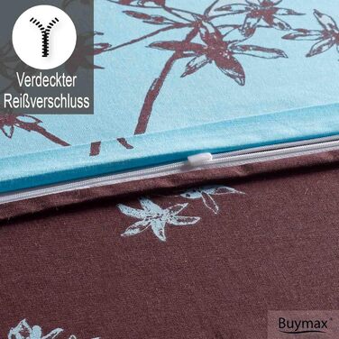 Комплект постільної білизни Buymax® 200x220 з 100% бавовни (3-тілі) - комплект постільної білизни 200 x 220см з 2 наволочками 80x80см, сертифікат ÖKO-TEX, блакитний