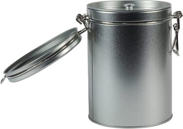 Кавова банка Еспресо банка чайна банка на 250 г. з додатковою внутрішньою кришкою для ароматизатора, металева банка / коробка для зберігання із застібкою-блискавкою 10x1