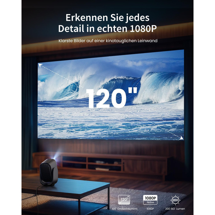 Dangbei N2 mini Smart проєктор: 1080P Full HD, Wi-Fi, Bluetooth, Dolby Sound, Автофокус, для домашнього кінотеатру