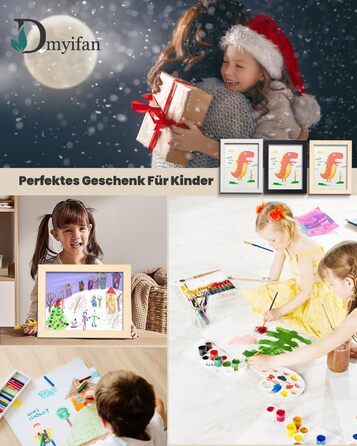 Дерев'яні рамки для дитячих малюнків, A4, 2 шт. - для школи, дому, офісу