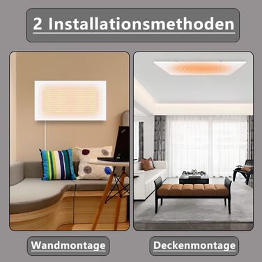 Інфрачервовий нагрівач для стін Mursche 450W з термостатом, Wi-Fi, пультом ДУ та мобільним додатком. Енергозберігаючий електричний нагрівач для дому.