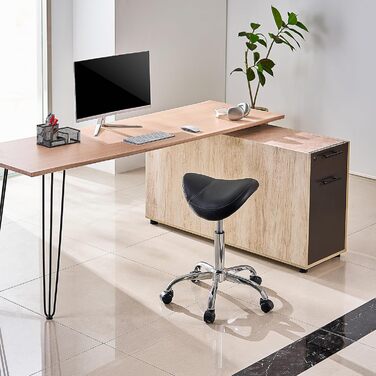 Сідло-стілець VEVOR для стоматологів, салонів, лабораторій. Регульована висота 460-605 мм, вантажопідйомність 181 кг, розмір 54x54x71 см