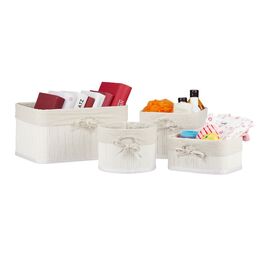 Набір з 4 кошиків для зберігання Relaxdays з бамбука