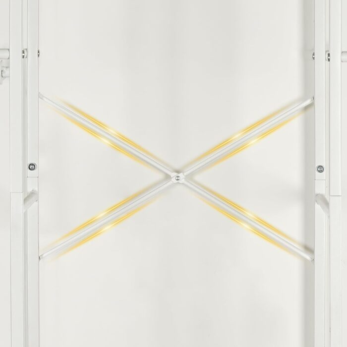 HOOBRO Лежак для одягу з полицями для взуття, білий та дерев'яний, EWN04YM01