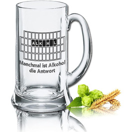 Пивний кухоль PorcelainSite Icon 0,5 л - декор алкоголь як відповідь (макс. 50 символів)
