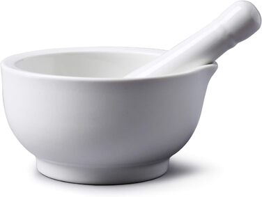 Традиційний ступка та товкачок Bartleet & Sons, порцеляна, 11 см, білий - для трав та спецій