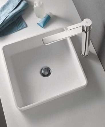 Змішувач для умивальника GROHE StartEdge, економічний, з холодною водою в середній позиції, з поп-ап зливом, 3в1 інструмент, проста установка (23900001), хром, XL