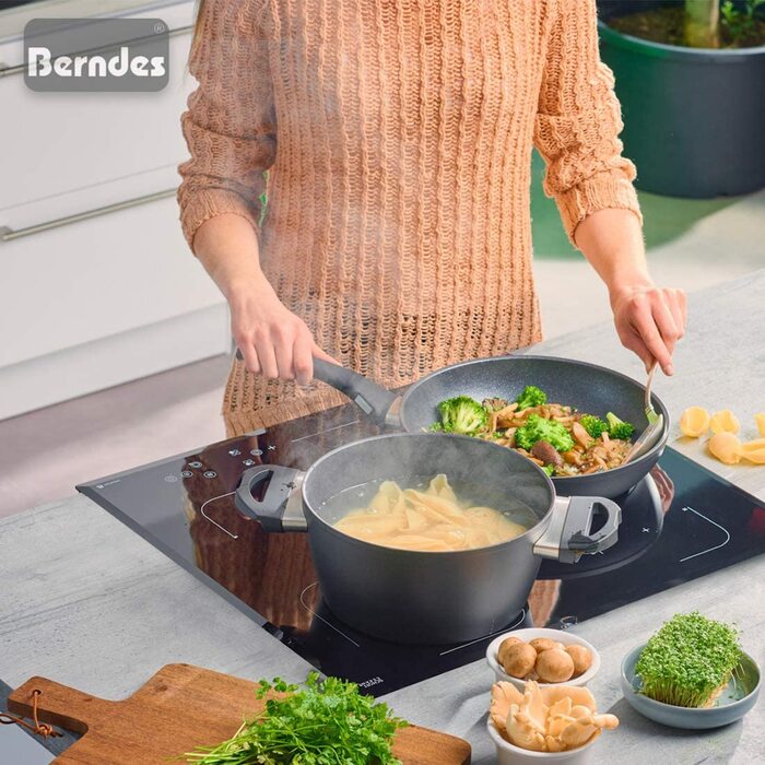 Сковорода Bernde 28 см-балансувальна індукційна ендуро-подаюча сковорода з антипригарним покриттям, високий бортик, алюміній