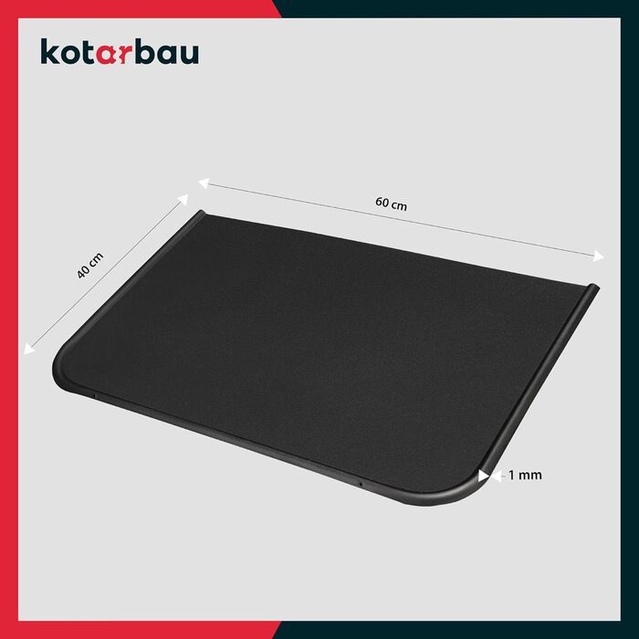 Підставка під камін KOTARBAU® з порошкового покриття, сталь, 40 x 60 см. Захист від бруду та попелу