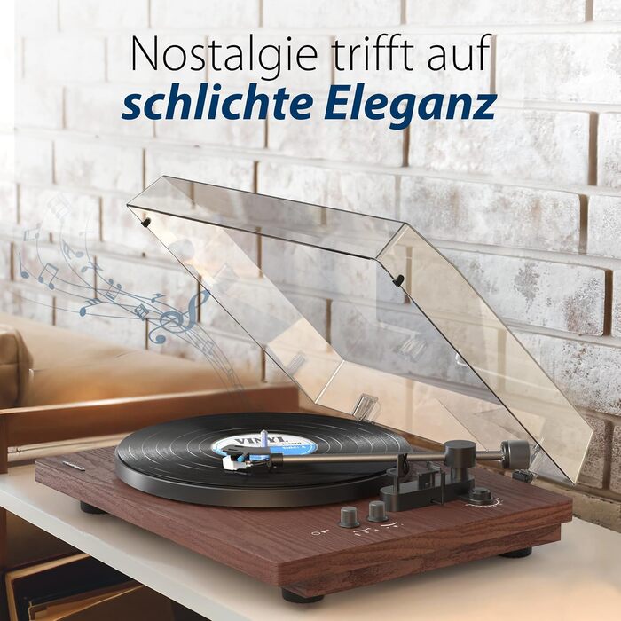 Вініловий програвач Blaupunkt TT 200 TX з кришкою, пружинним корпусом, системою Audio Technica MM, дві швидкості, автоматичне вимкнення, антискейтинг, ремінний привід