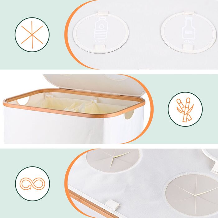 Контейнер для збору пляшок Relaxdays з двома відділеннями