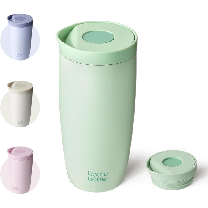 Термокружка BOTTLE Thermobecher 350 мл, 500 мл, виточна, з Quick-Press кришкою, для кави та чаю, Travel Mug Classic Grande (Зелена)