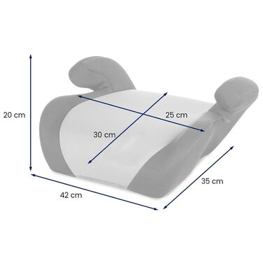 Бустер-бустер LIONELO LUUK FIX i-Size з ISOFIX, від 22 до 36 кг/ 125 150 см, Група 2 і 3, Зручний підлокітник і сидіння, Знімний чохол (світло-чорний)