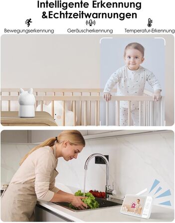 Відеоняня з камерою 2.5K, 5.5