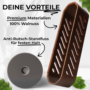 Підставка для навушників YICOSUN з дерева волоського горіха | Універсальна, преміум-якість, для геймінгу та зберігання