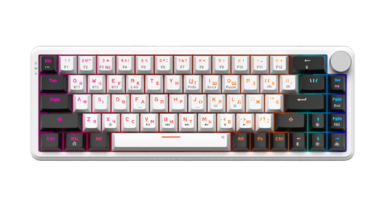 Бездротова механічна клавіатура GamePro Asgard Valhalla  (MK210W Pro) 65% QLAB orange switches