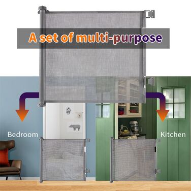 Захисна сітка для дверей, що висувається Relaxdays