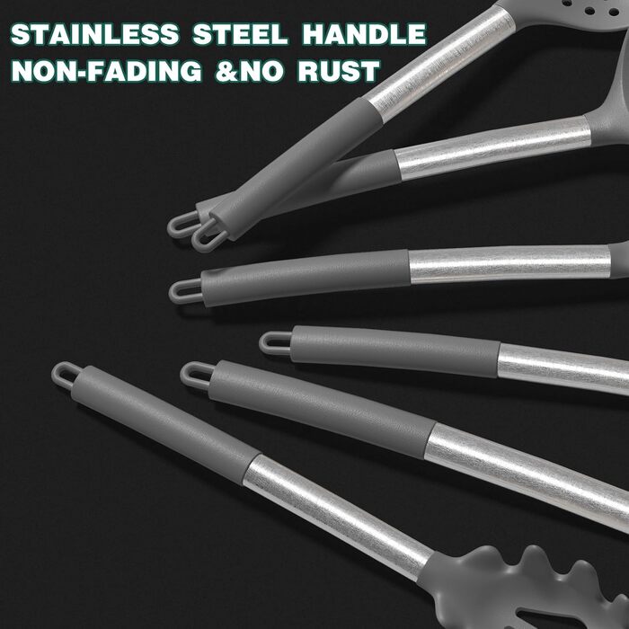 Набір кухонних аксесуарів Umite Chef: 43 предмети з нержавіючої сталі, силікон, антипригарне покриття, термостійкий