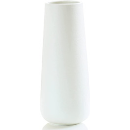 Біла ваза Maleielam, керамічна ваза для пампасної трави, ідеально підходить для зберігання сухих квітів і свіжих квітів, декоративна ваза для квітів вітальня, спальня (білий-великий)
