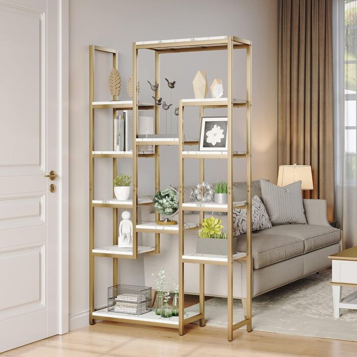 Стелаж YITAHOME для книг та речей, 5 ярусів, 30 x 100 x 180 см, білий, для офісу, вітальні, спальні