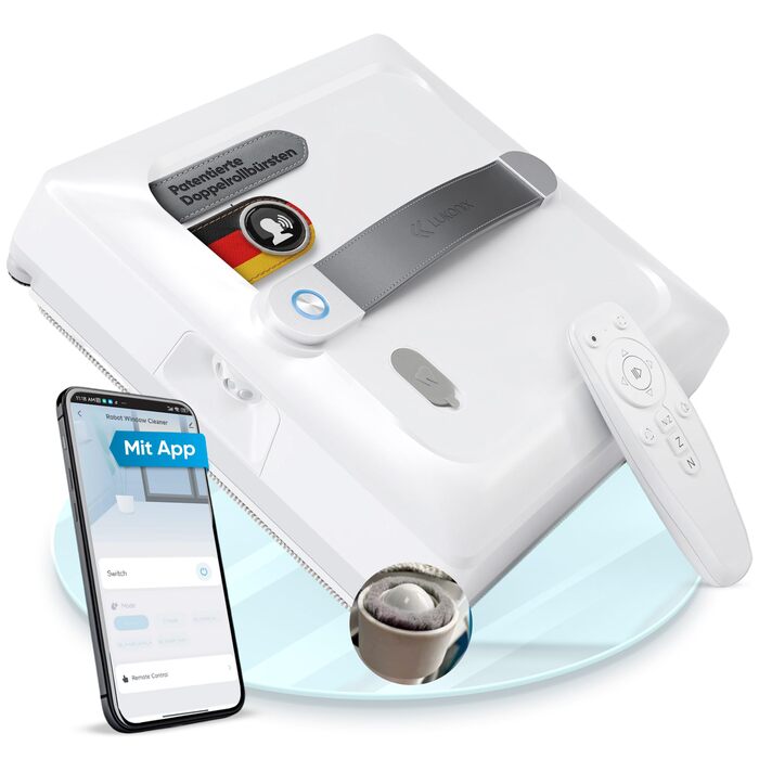 Робот для миття вікон Winbot Roboclean з пульверизатором, анти-падіння та керуванням через додаток