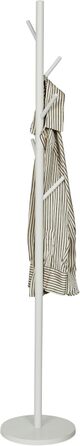 Настінний вішак для одягу Loft - металевий, білий, 5 гачків, 170 см - для прихожей, спальні, офісу