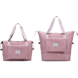 Дорожня сумка JJDREAMS складна жіноча водонепроникна спортивна сумка Weekender ручної поклажі з вологим відділенням рожева a-рожева