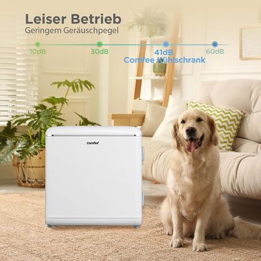Холодильник Comfee RCD50WH2EURT(E) 47 л, Ретро-дизайн, Білий, для офісу та дому, Клас E