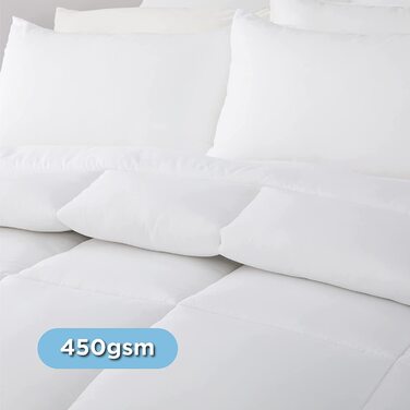 Покривало для ліжка 135x200 зимова тепла пухова ковдра 135x200 450gsm наповнювач, Еко-текс, стьобана ковдра для алергіків Біла 135x200 см біла
