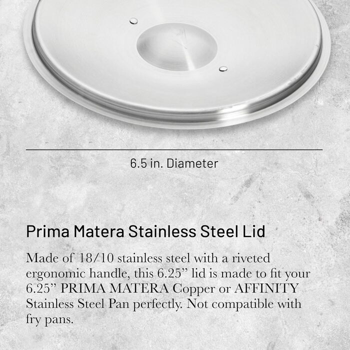 Кришка з нержавіючої сталі De Buyer з чавунною ручкою, діаметр 16 см, срібляста (3709.16N)