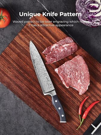 Набір ножів Amegat 14 предметів: кухонний набір з самозаточуванням, нержавіюча сталь, з ергономічними ручками