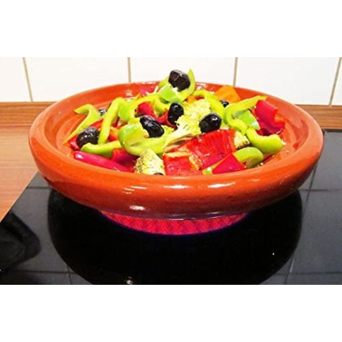 Тажин марокканський Tanger, глазурований, Ø 26 см, для 2-3 осіб - каструля для приготування, преміум-якість, для всіх типів плит та духовки