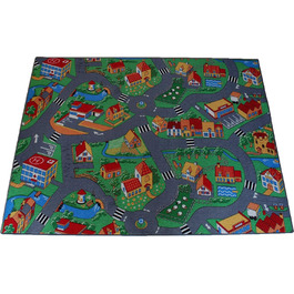Вуличний килим Janning, килимок для ігор, маленьке село, ФЕРМЕРСЬКЕ село, дитячий килим різних розмірів (140 x 200 см)