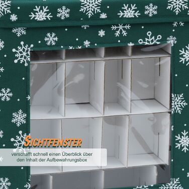 Набір з 3 коробок для зберігання новорічних кулічок Relaxdays