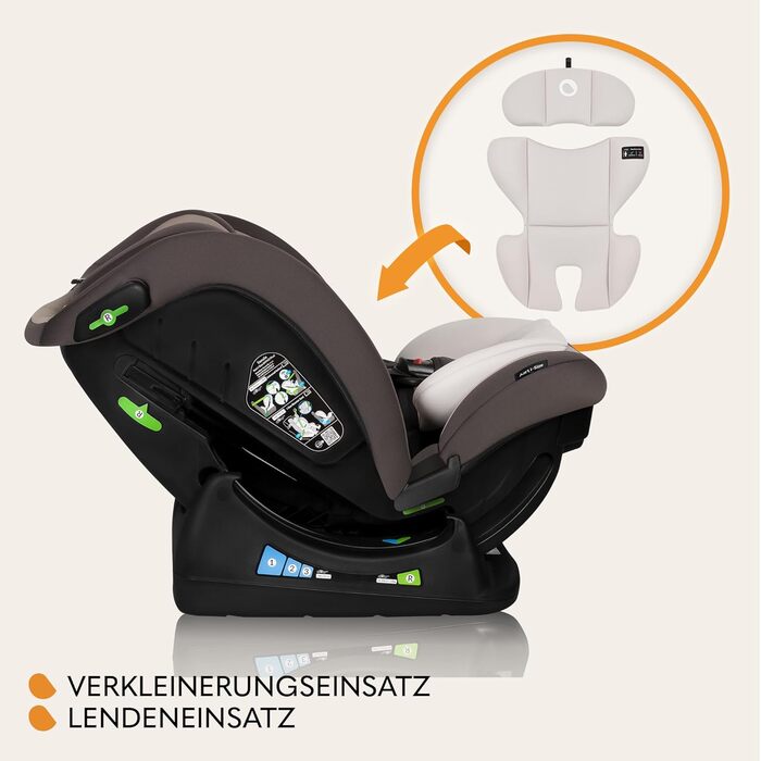 Автокрісло Lionelo AART для дітей 40-150 см, R129 (I-SIZE), бежеве, з регулюванням спинки та підголівника